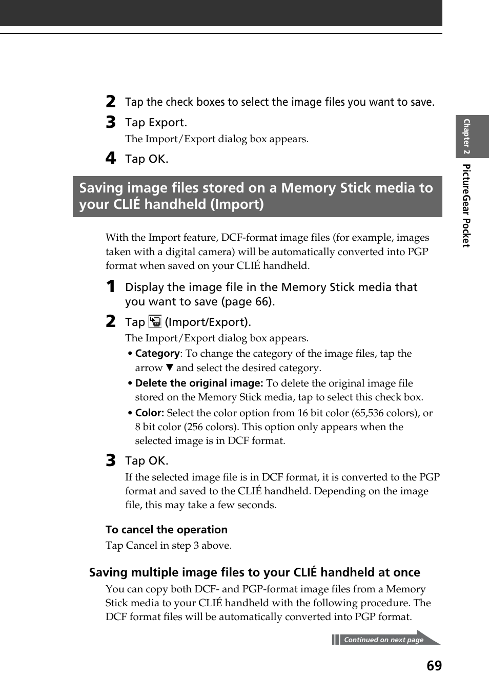 Sony PEG-T665C User Manual | Page 69 / 208