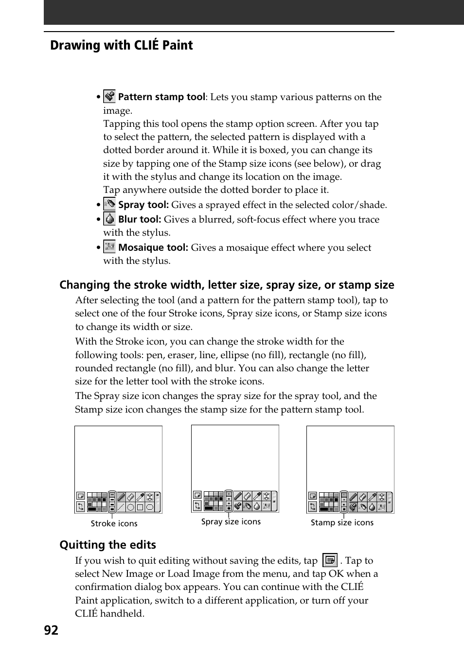 Drawing with clié paint | Sony PEG-T665C User Manual | Page 92 / 208