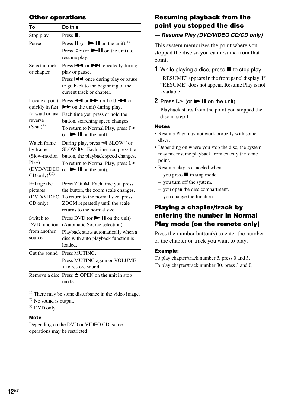 Other operations | Sony CMT-DF1 User Manual | Page 12 / 52