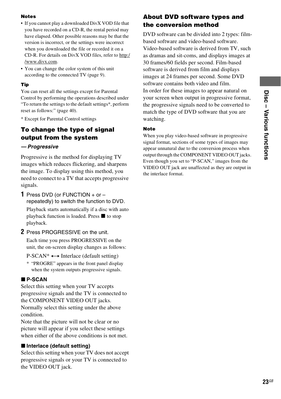 Sony CMT-DF1 User Manual | Page 23 / 52