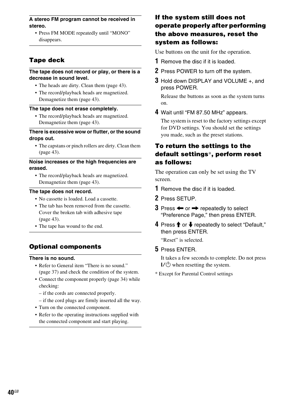 Sony CMT-DF1 User Manual | Page 40 / 52