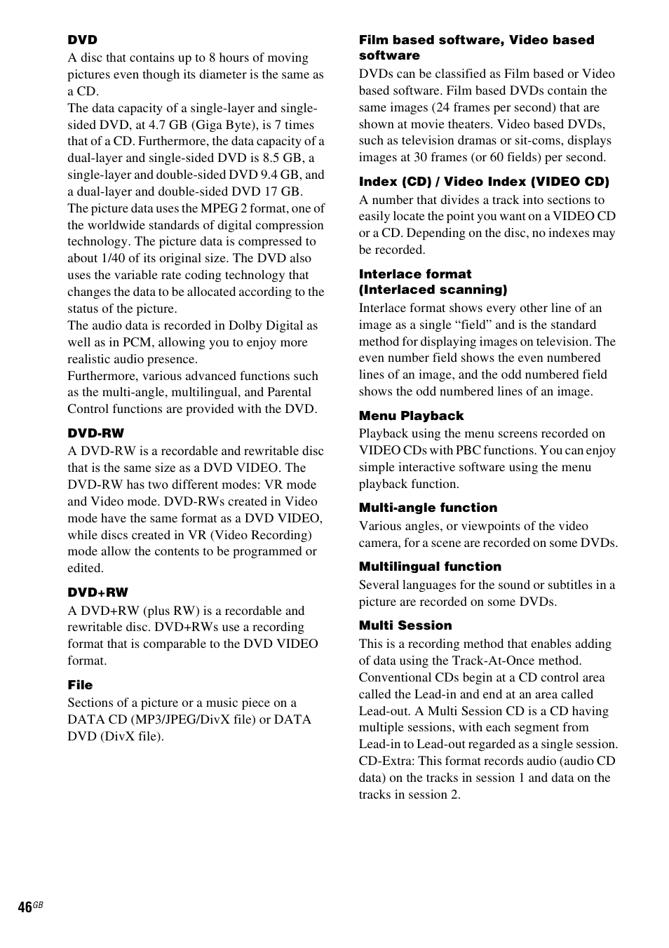 Sony CMT-DF1 User Manual | Page 46 / 52