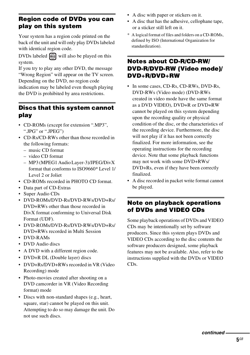 Sony CMT-DF1 User Manual | Page 5 / 52