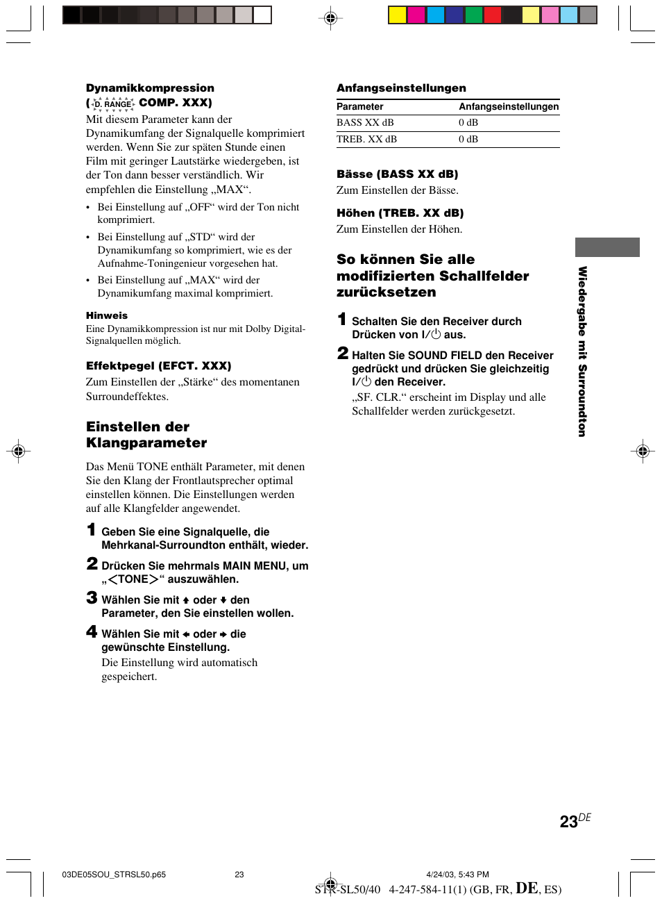 Sony TR-SL50 User Manual | Page 101 / 157