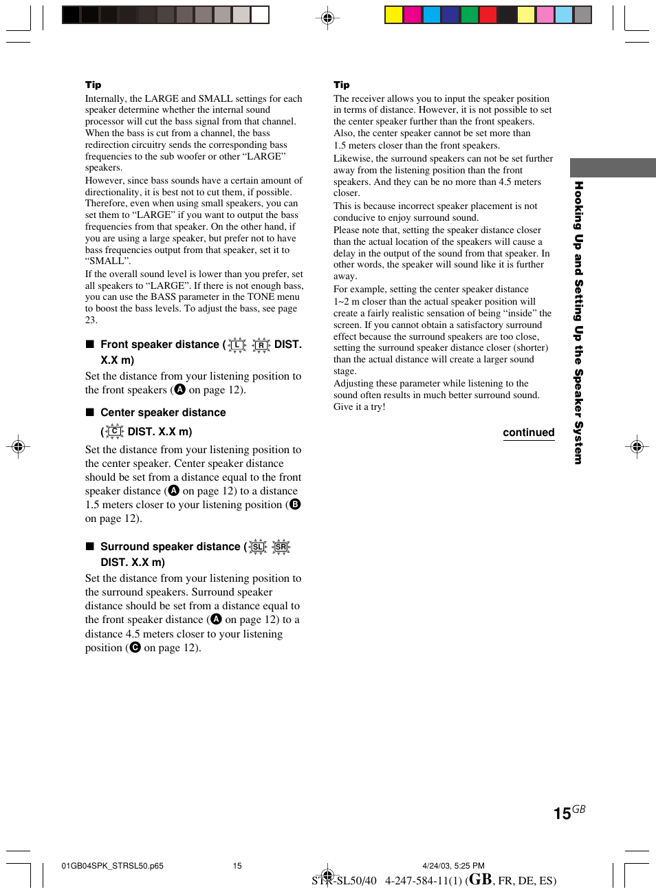 Sony TR-SL50 User Manual | Page 15 / 157