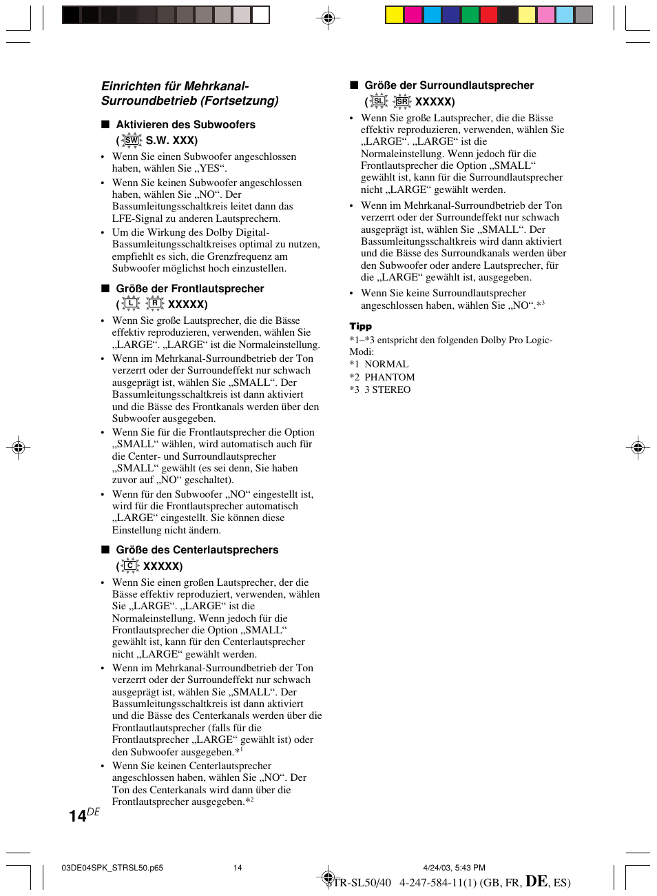 Sony TR-SL50 User Manual | Page 92 / 157