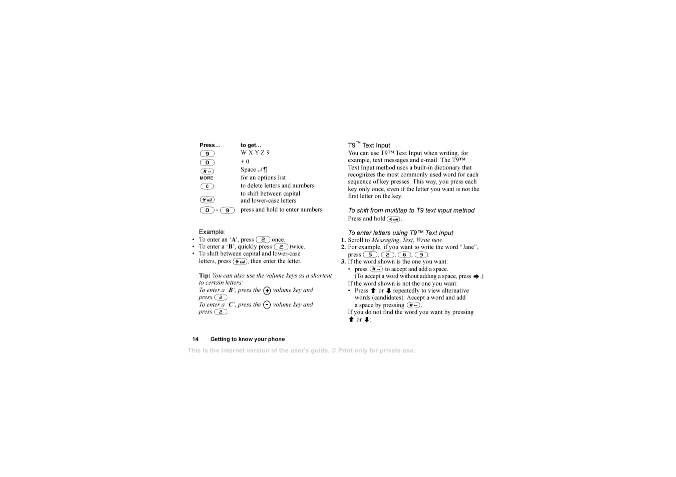 Sony T610 User Manual | Page 14 / 95