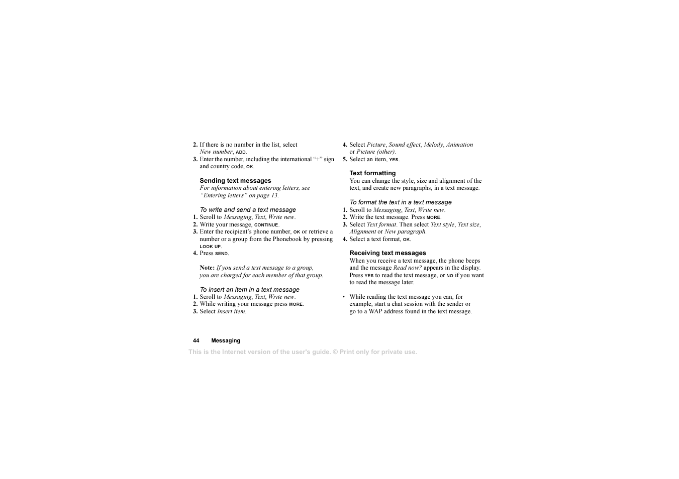 Sony T610 User Manual | Page 44 / 95