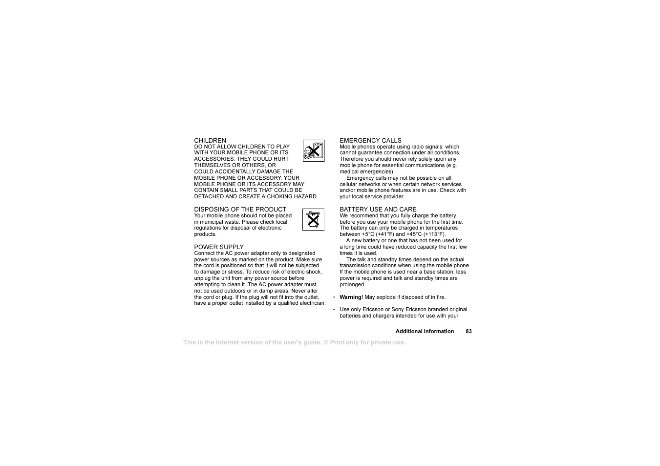 Sony T610 User Manual | Page 83 / 95