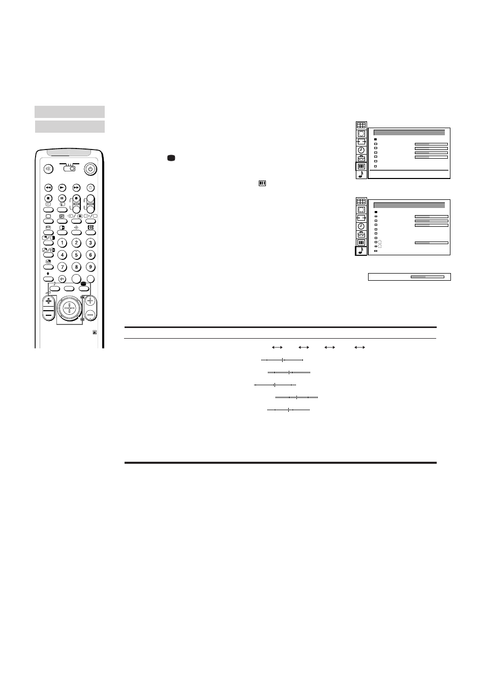 Justera och ställa in tvn med hjälp av menyn, Justera bild och ljud, Inställningar | Bildjustering, Ljudjustering bildjustering, Effekt | Sony KL-40WA1 User Manual | Page 106 / 123