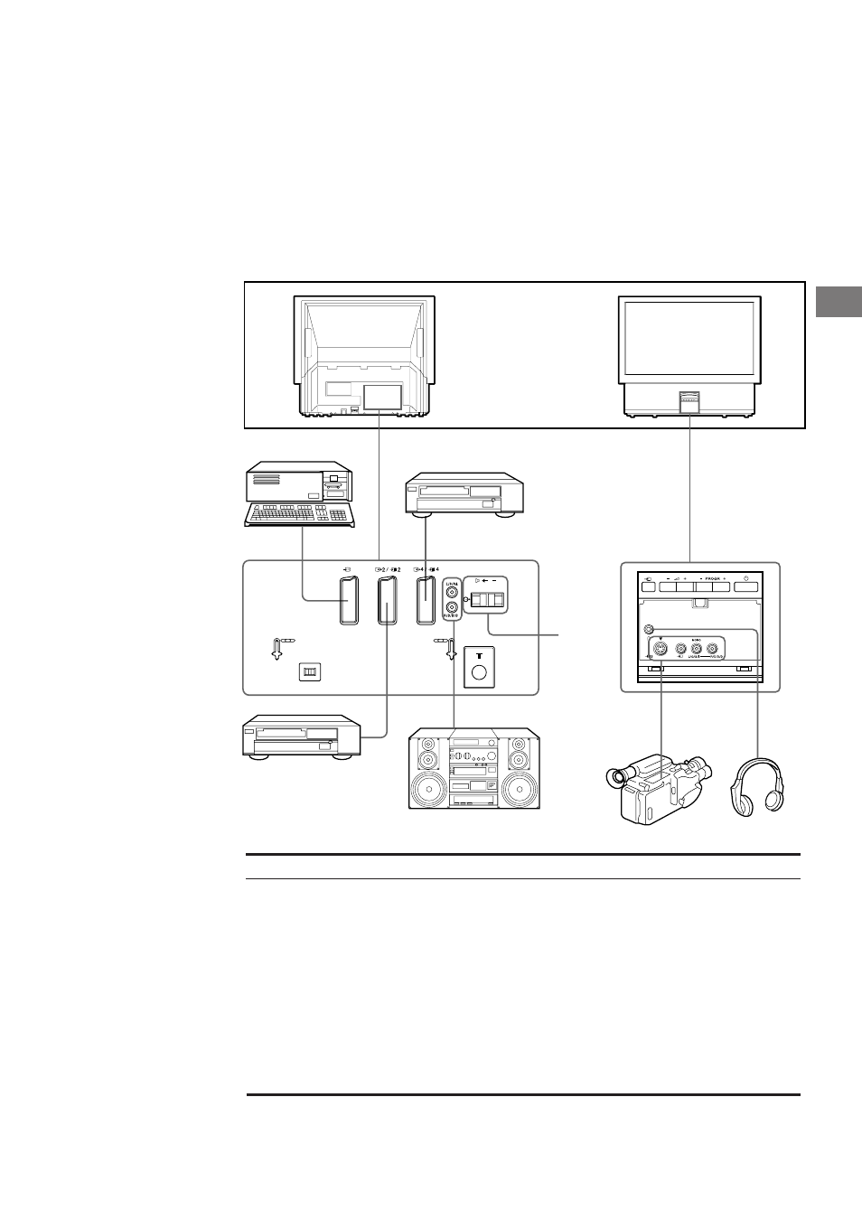 Conexión y funcionamiento de equipos opcionales, Conexión del equipo opcional | Sony KL-40WA1 User Manual | Page 53 / 123