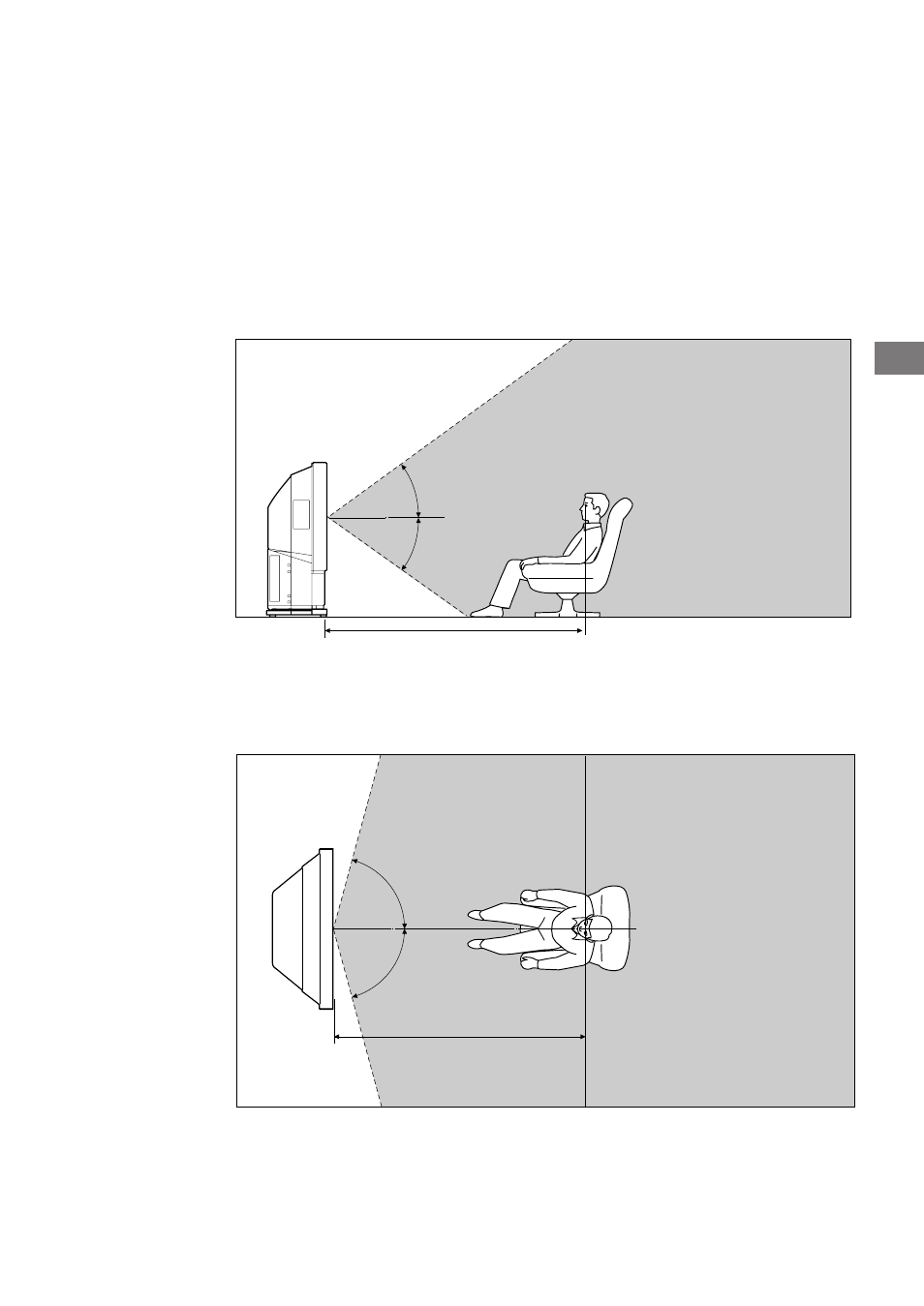 Información complementaria, Angulo óptimo de visión | Sony KL-40WA1 User Manual | Page 57 / 123