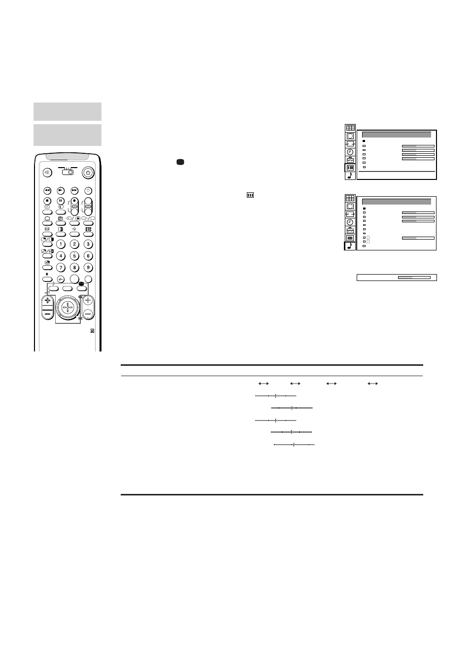 Regular o som e a imagem, Efeito de cada controlo, Controlo de imagen controlo de som | Sony KL-40WA1 User Manual | Page 76 / 123