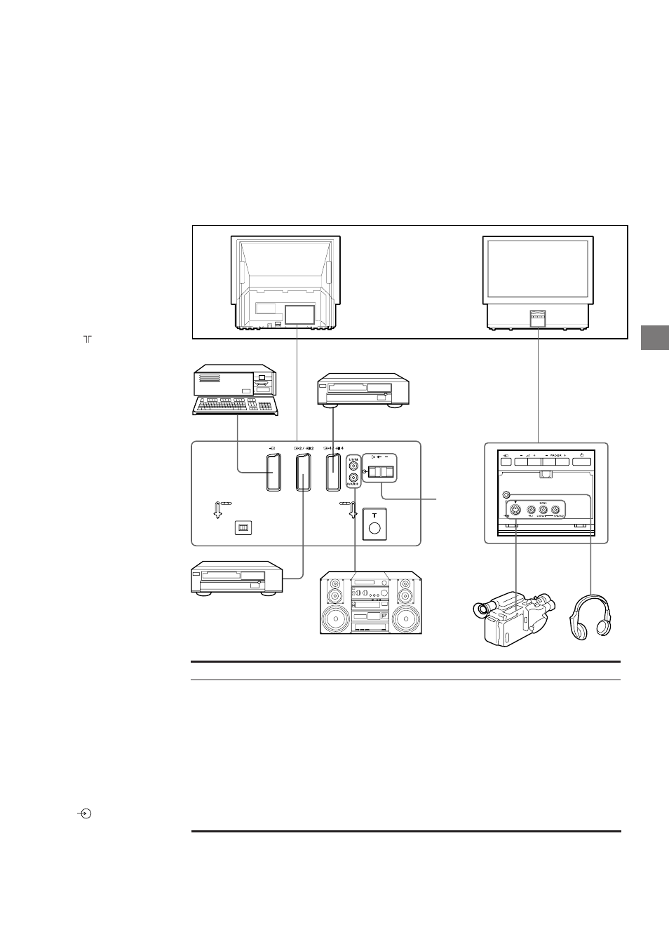 Ligação e funcionamento do equipamento opcional, Ligação do equipamento opcional | Sony KL-40WA1 User Manual | Page 83 / 123