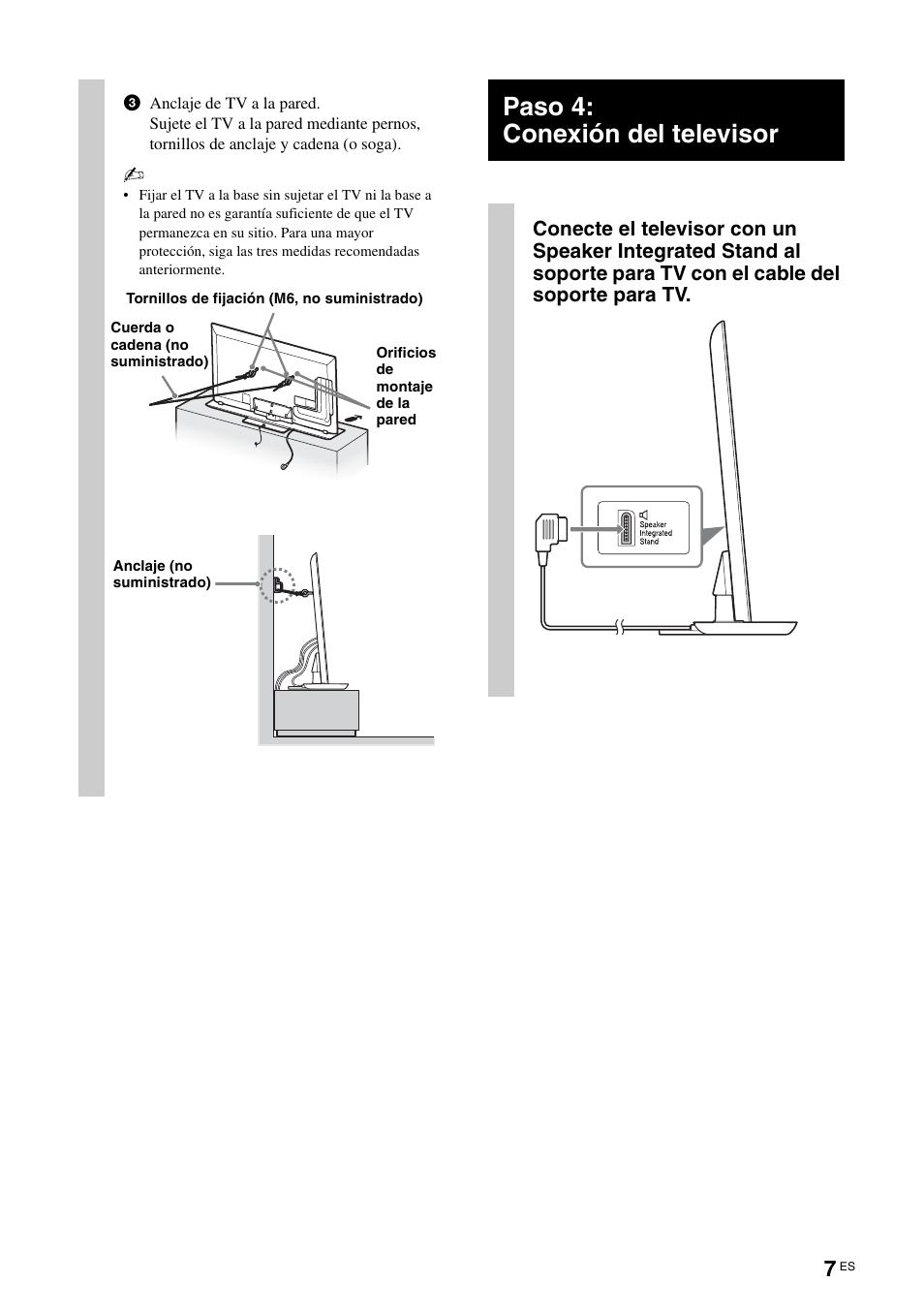 Paso 4: conexión del televisor | Sony SUB553S User Manual | Page 23 / 35