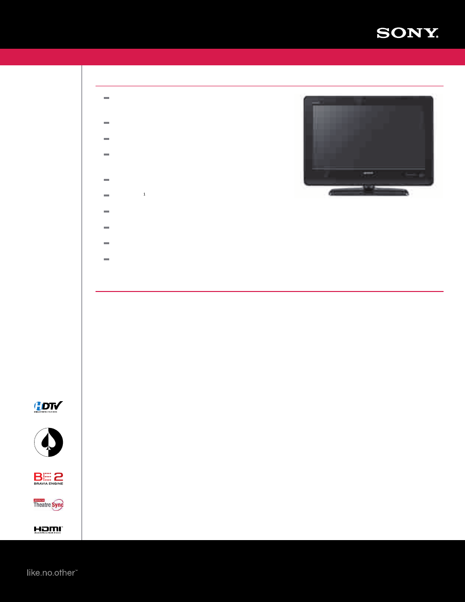 Sony BRAVIA KDL-26M4000 User Manual | 2 pages