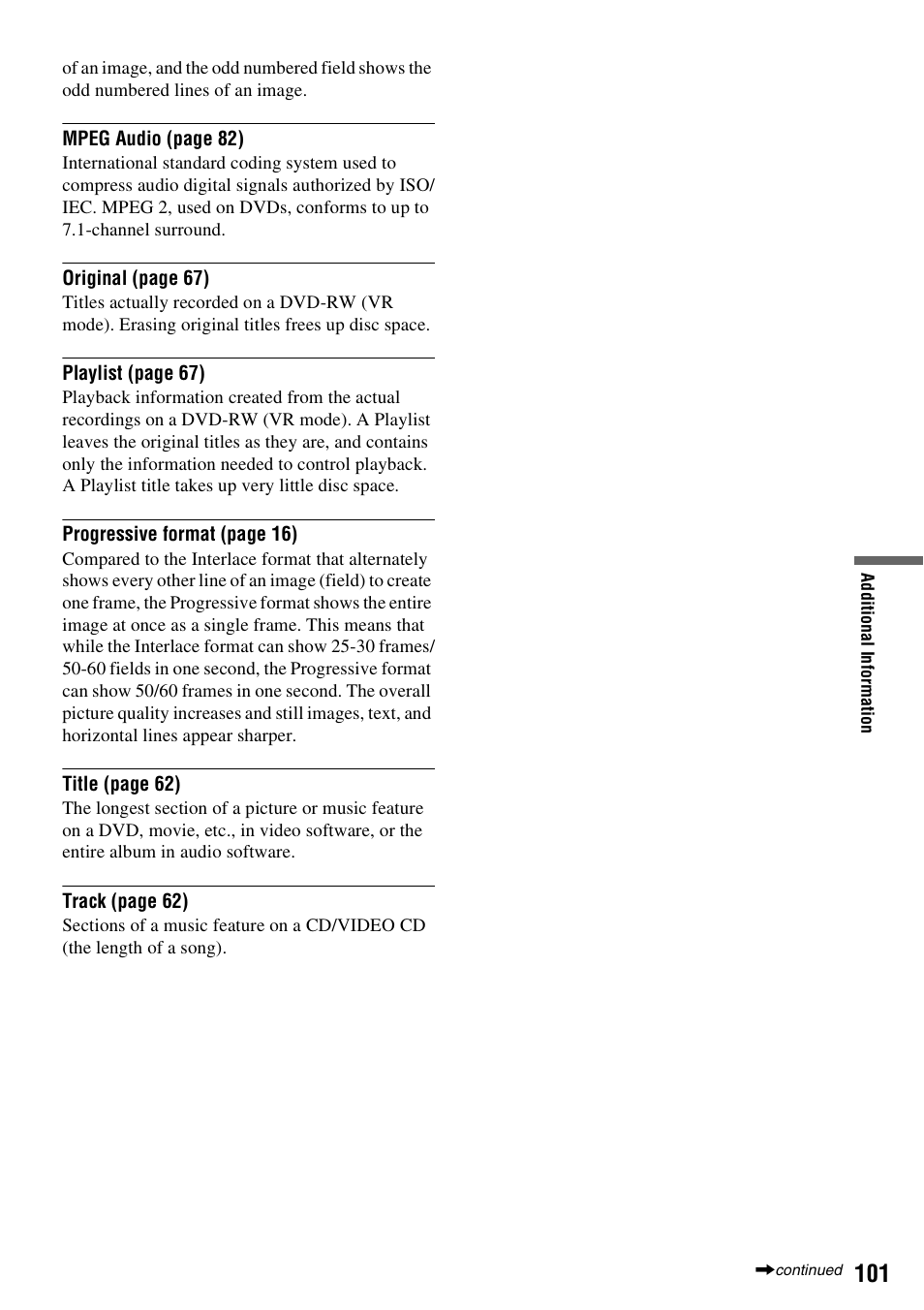 Sony RDR-GXD310 User Manual | Page 101 / 108
