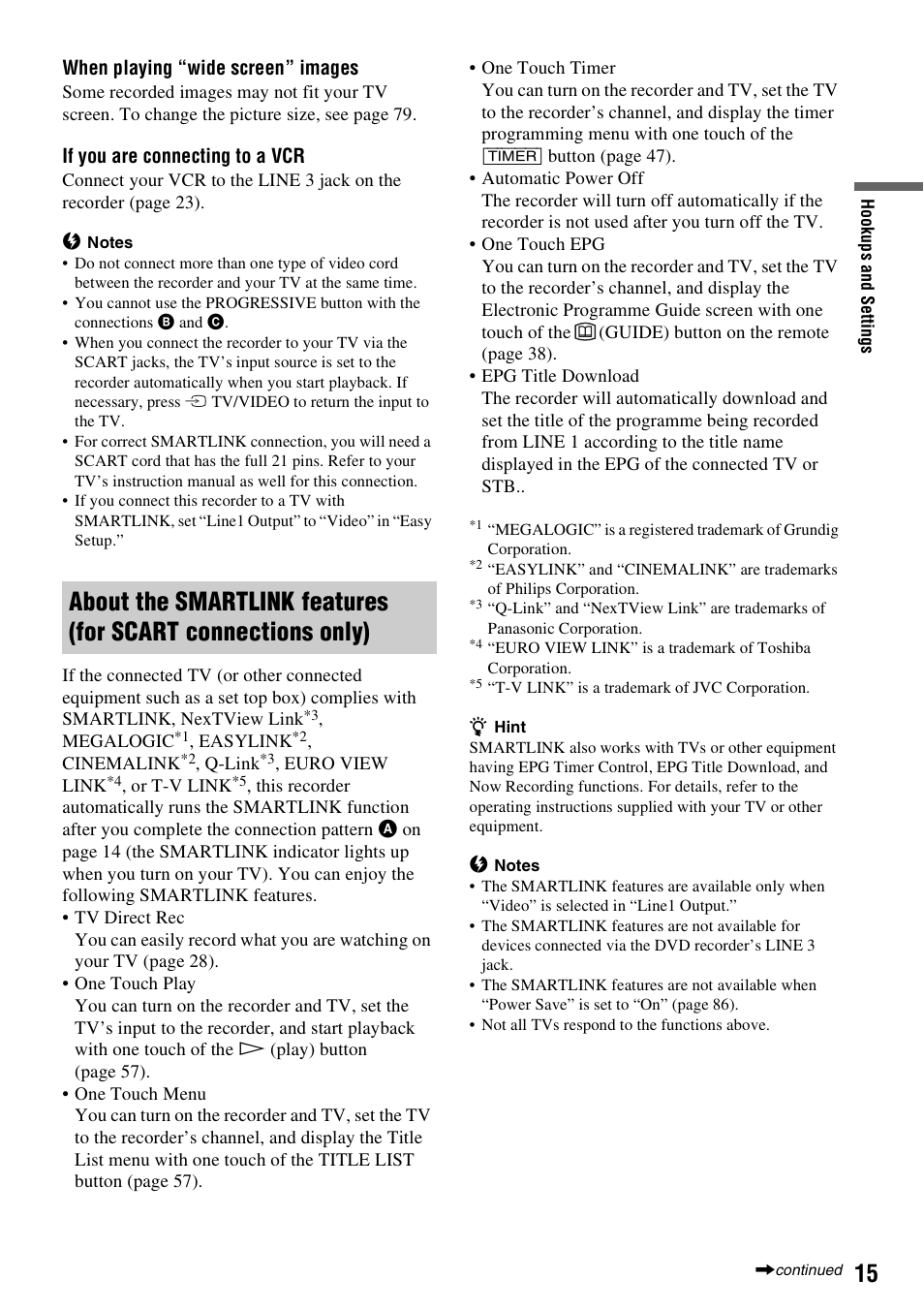 Sony RDR-GXD310 User Manual | Page 15 / 108