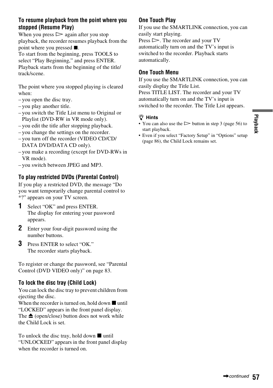Sony RDR-GXD310 User Manual | Page 64 / 108