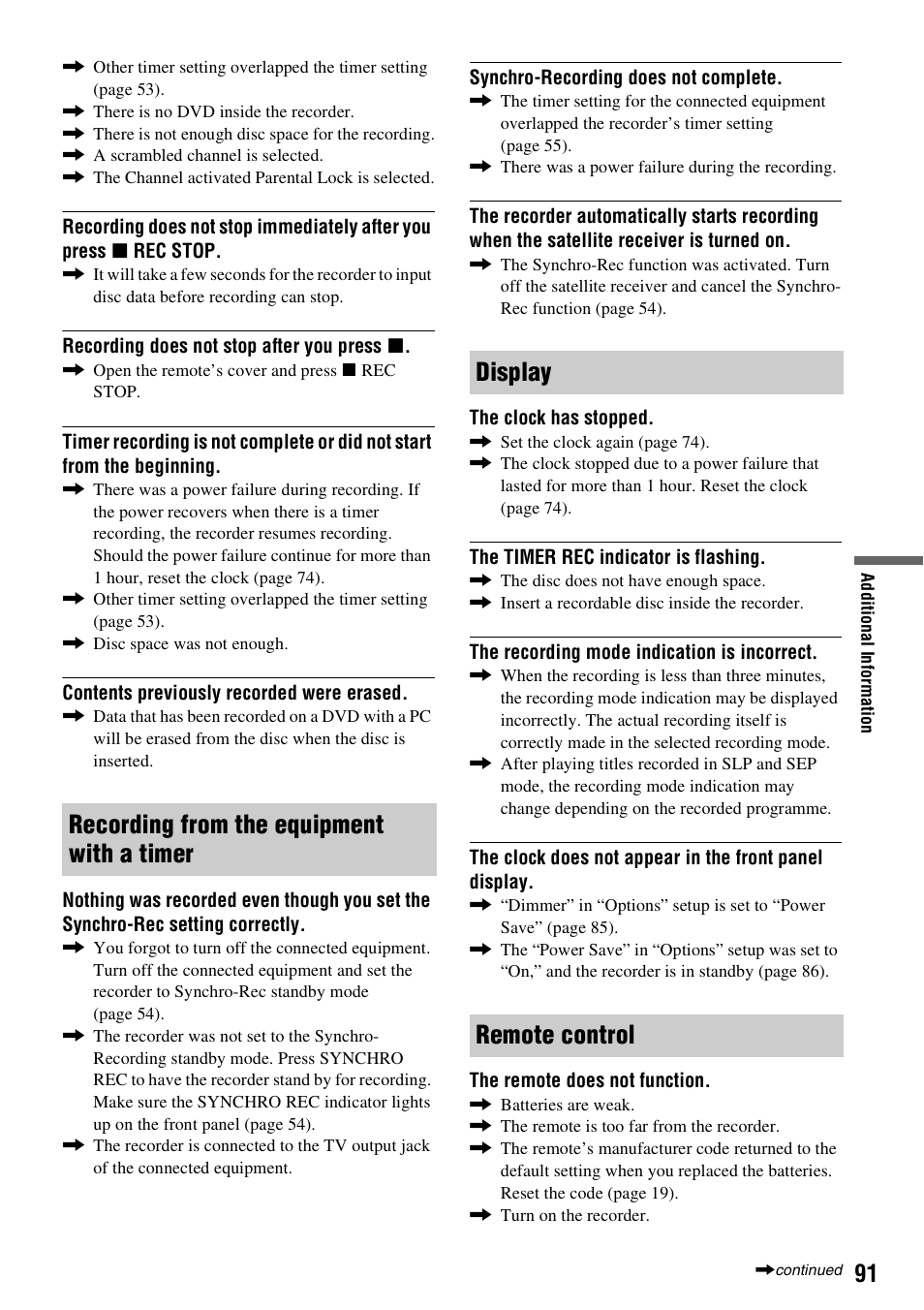 Sony RDR-GXD310 User Manual | Page 91 / 108
