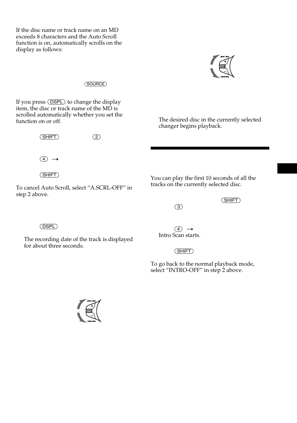 Scanning the tracks | Sony CDX-C480 User Manual | Page 15 / 50