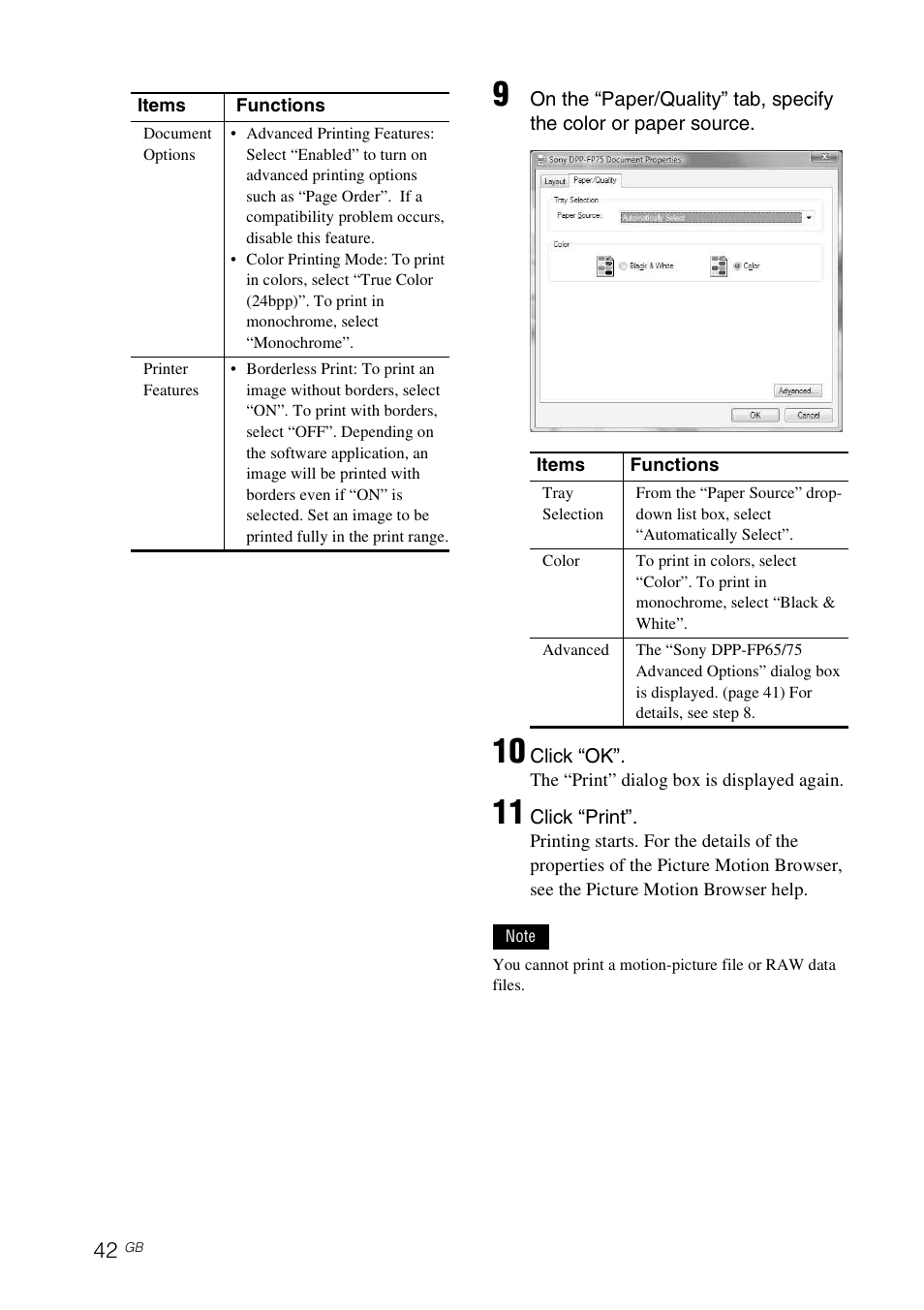Sony DPP-FP65 User Manual | Page 42 / 72