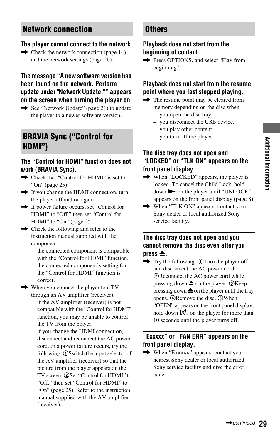 Sony BDP-S270 User Manual | Page 29 / 35