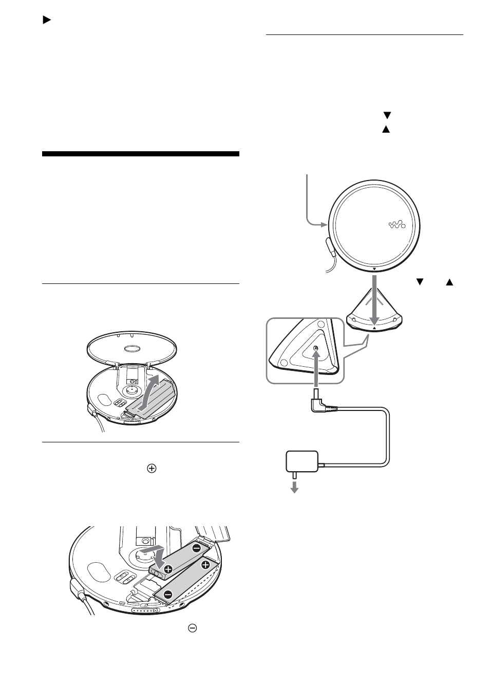 Connecting to a power source, Using the rechargeable batteries | Sony D-EJ885 User Manual | Page 18 / 32