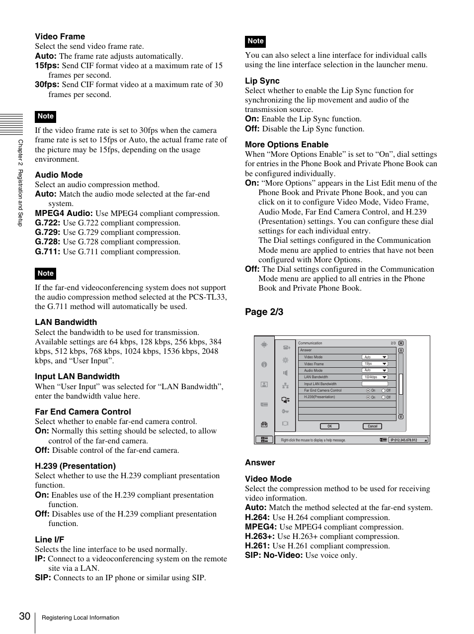 Page 2/3 | Sony PCS-TL33 User Manual | Page 30 / 129