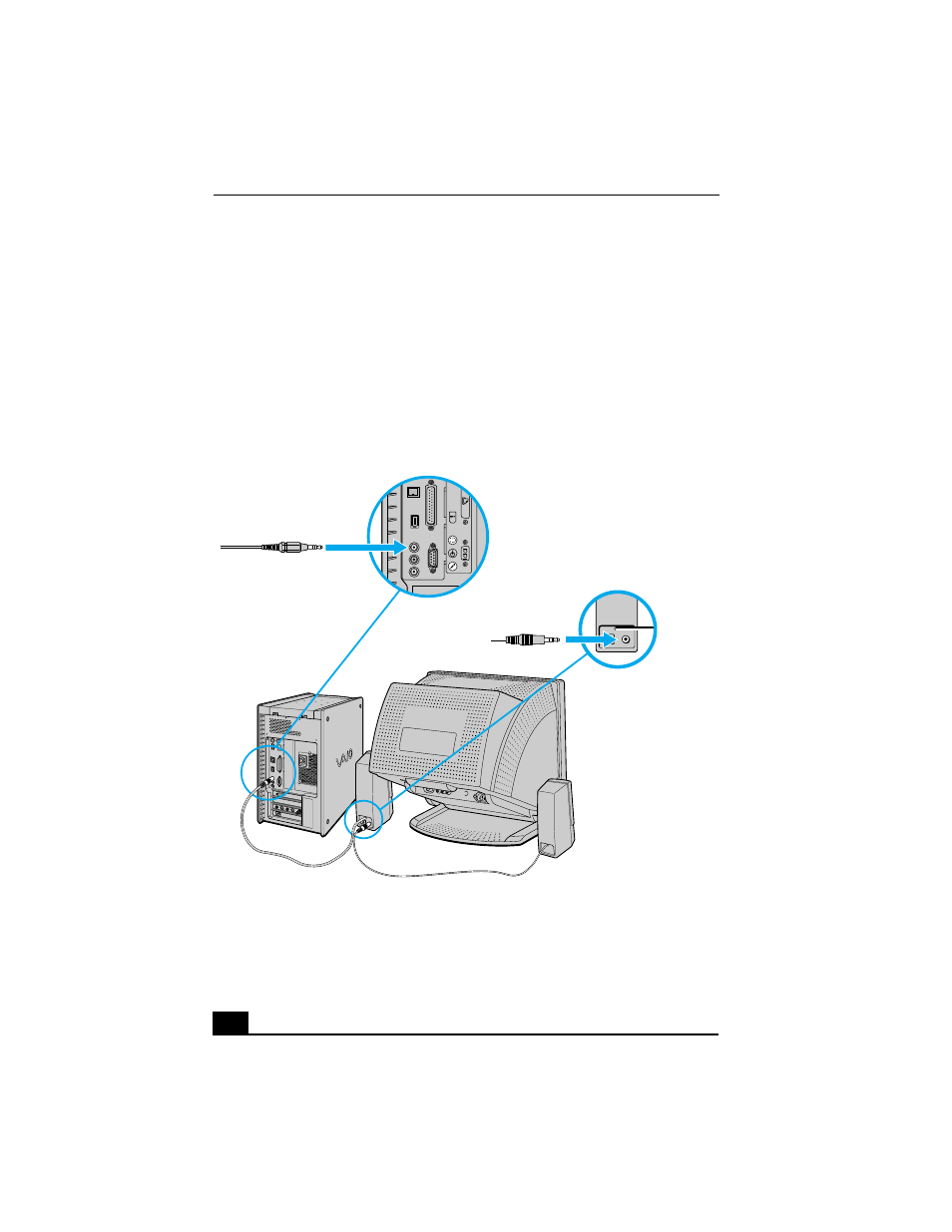 Connecting the speakers, Vaio digital studio quickstart | Sony VAIO Countertop Computer User Manual | Page 14 / 64