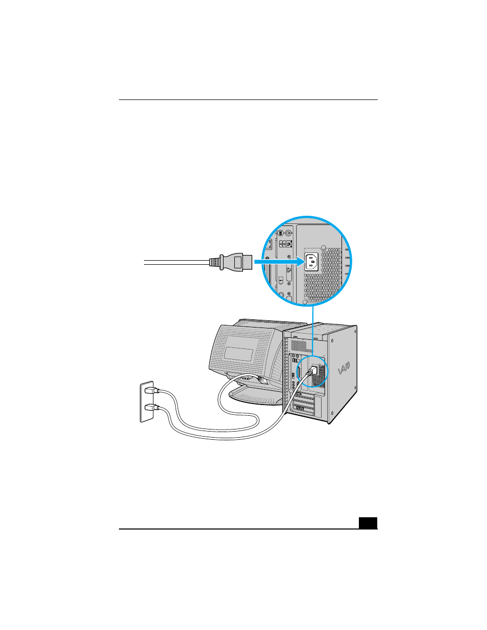 Connecting the power cords, Setting up your vaio digital studio computer | Sony VAIO Countertop Computer User Manual | Page 17 / 64