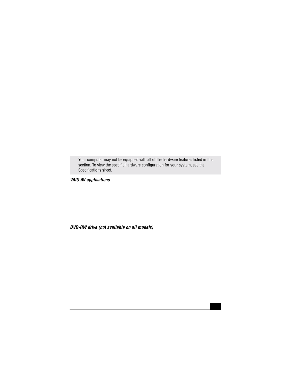 Welcome, Features | Sony VAIO Countertop Computer User Manual | Page 5 / 64