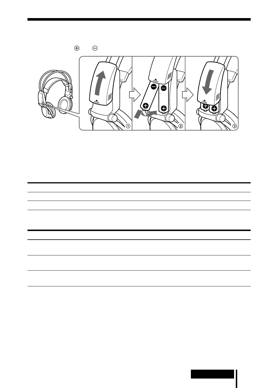 Inserting the batteries in the headphones | Sony MDR DS5000 User Manual | Page 17 / 116