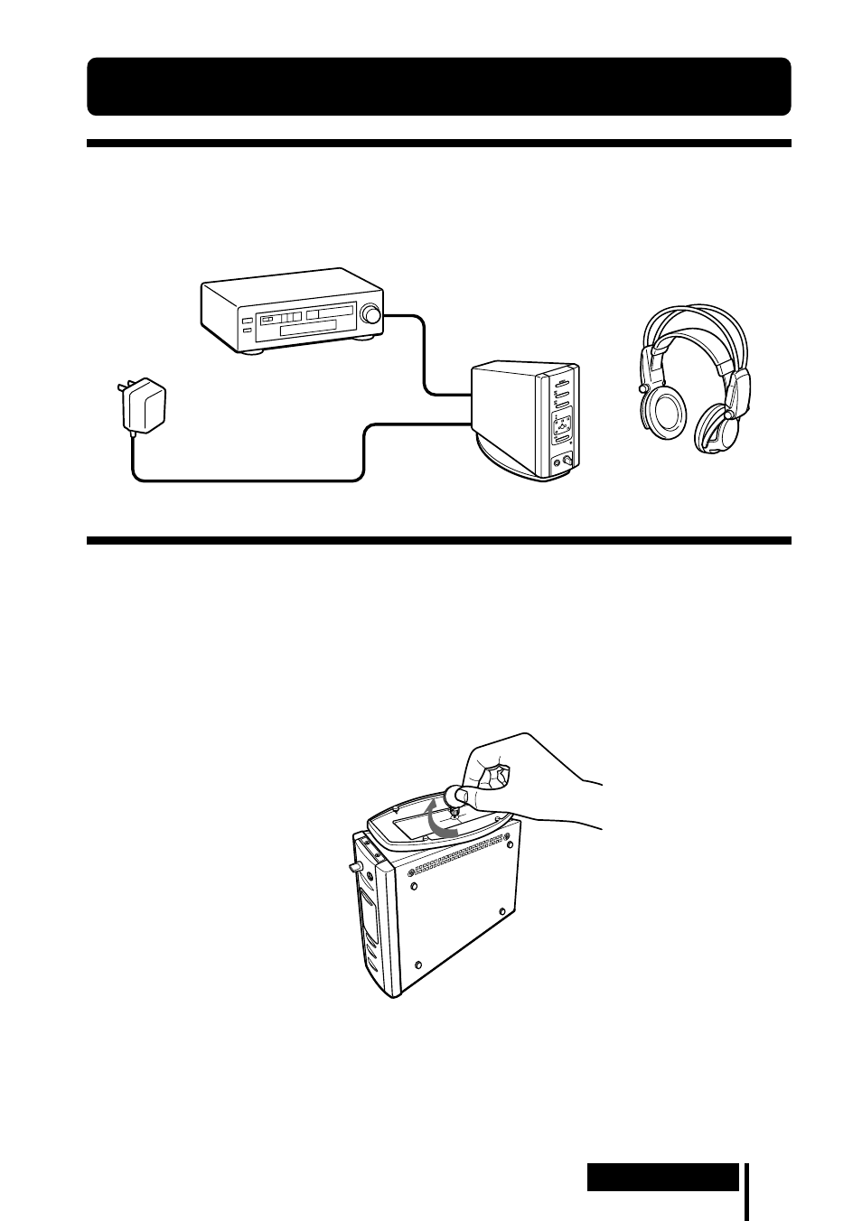 Anschluß des kopfhörersystems, Allgemeines, Anschluß an audio- und videokomponenten | Sony MDR DS5000 User Manual | Page 65 / 116