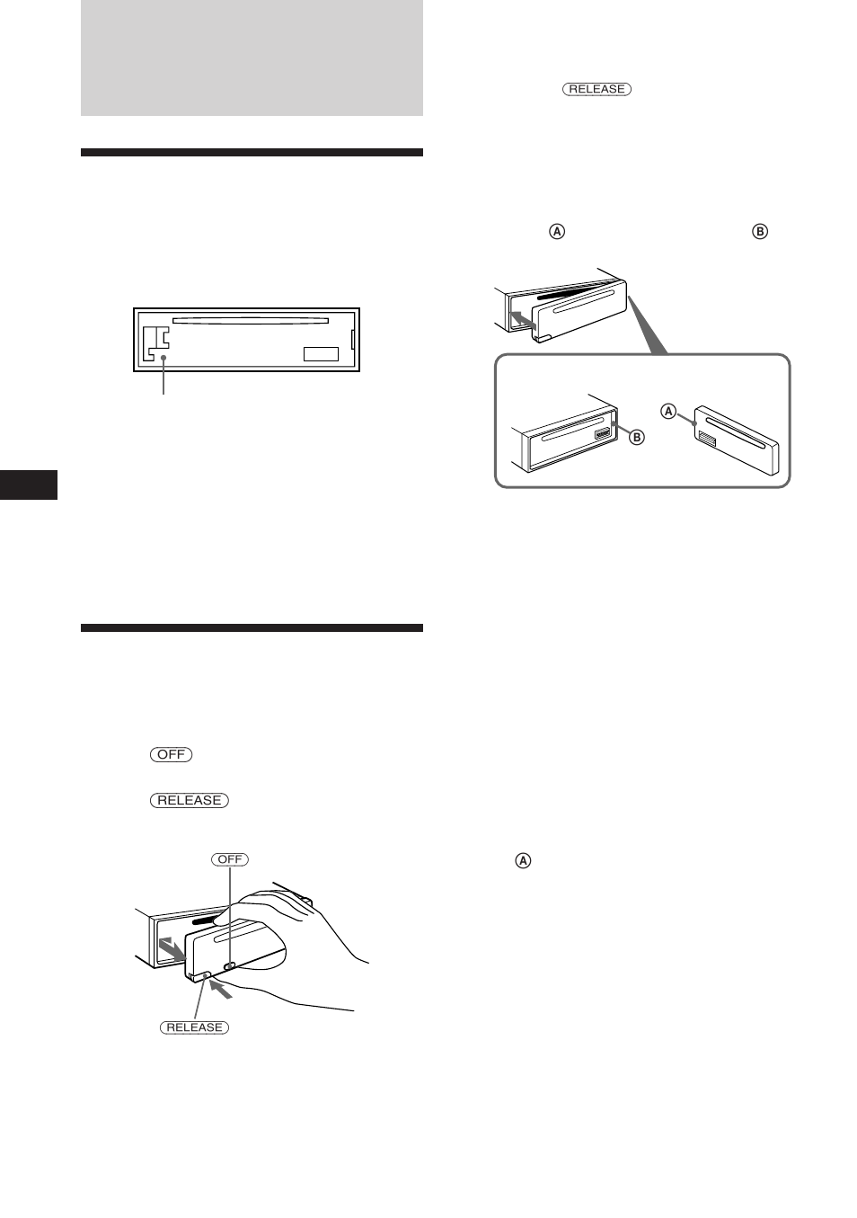 Getting started, Resetting the unit, Detaching the front panel | Sony CDX-4480ESP User Manual | Page 6 / 38