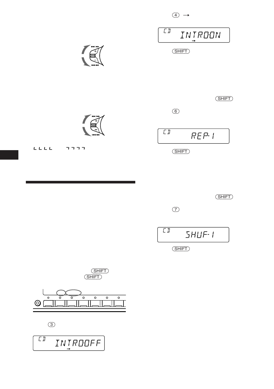 Playing a cd in various modes, Rep1 | Sony CDX-4480ESP User Manual | Page 8 / 38