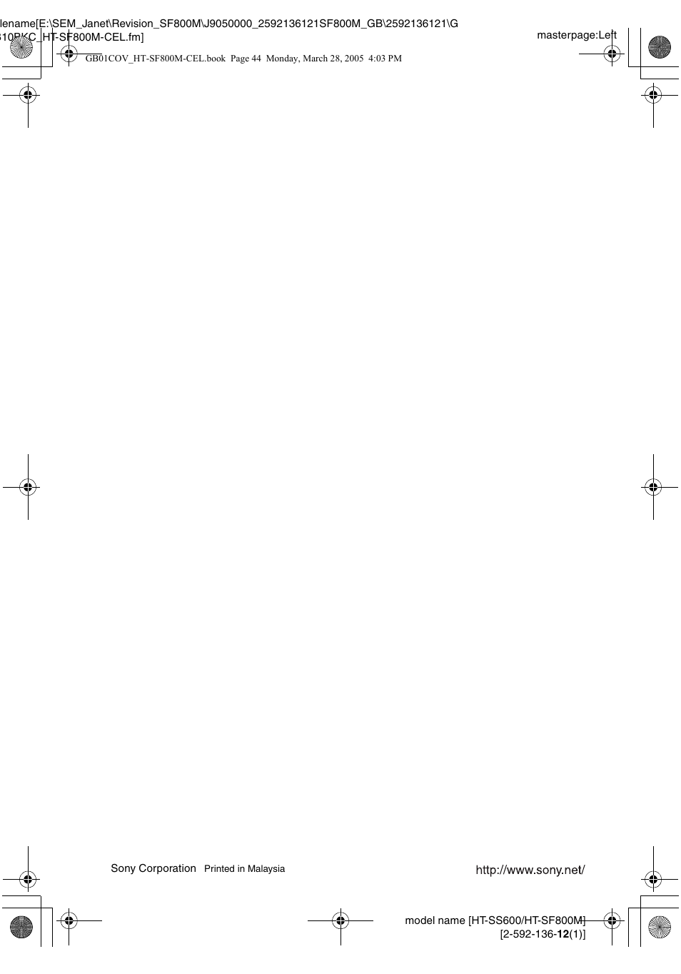Sony HT-SF800M EN User Manual | Page 44 / 44