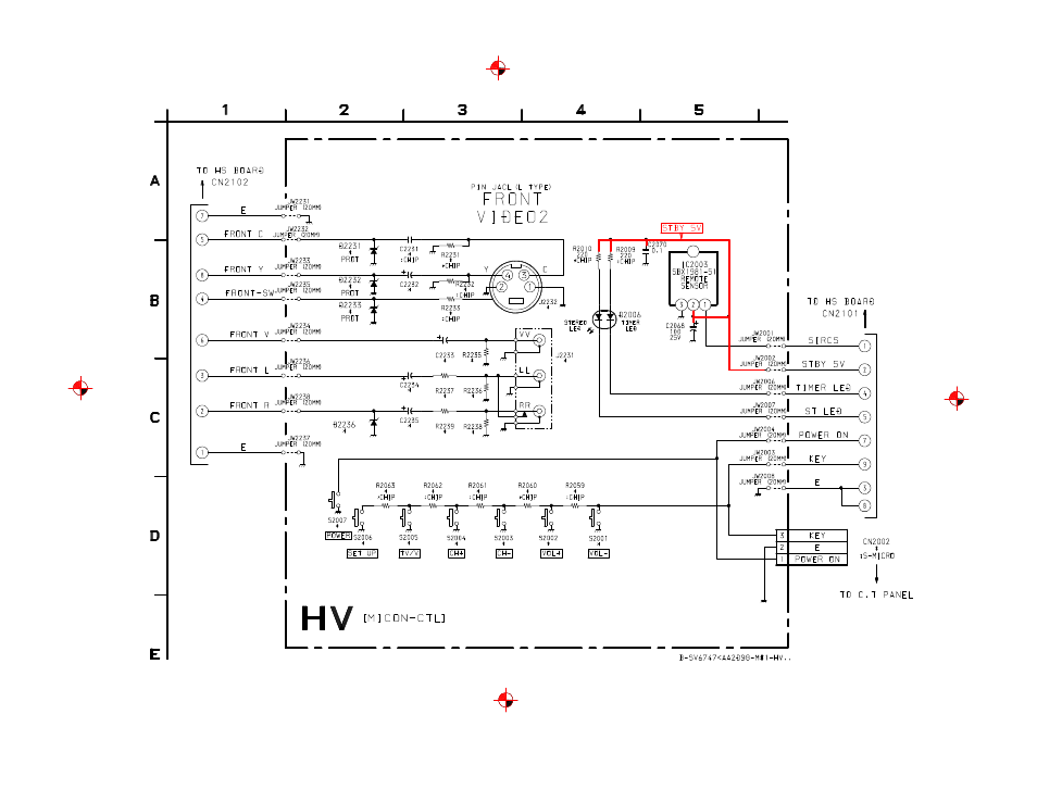 Hv schematic | Sony KV 32S45 User Manual | Page 31 / 85