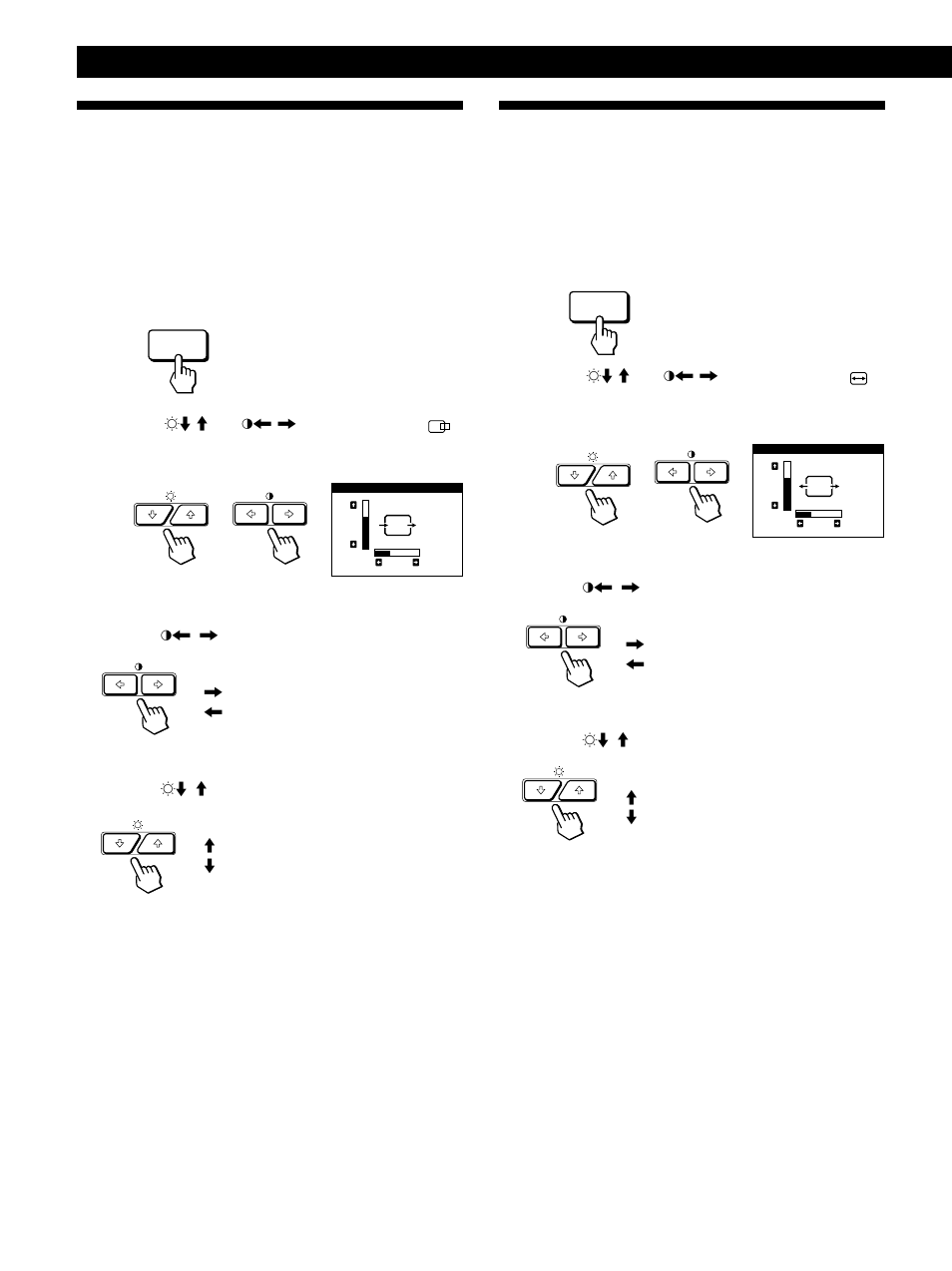 Using the center on-screen display, Using the size on-screen display, Customizing your monitor | Sony GDM-200PST9 User Manual | Page 10 / 104