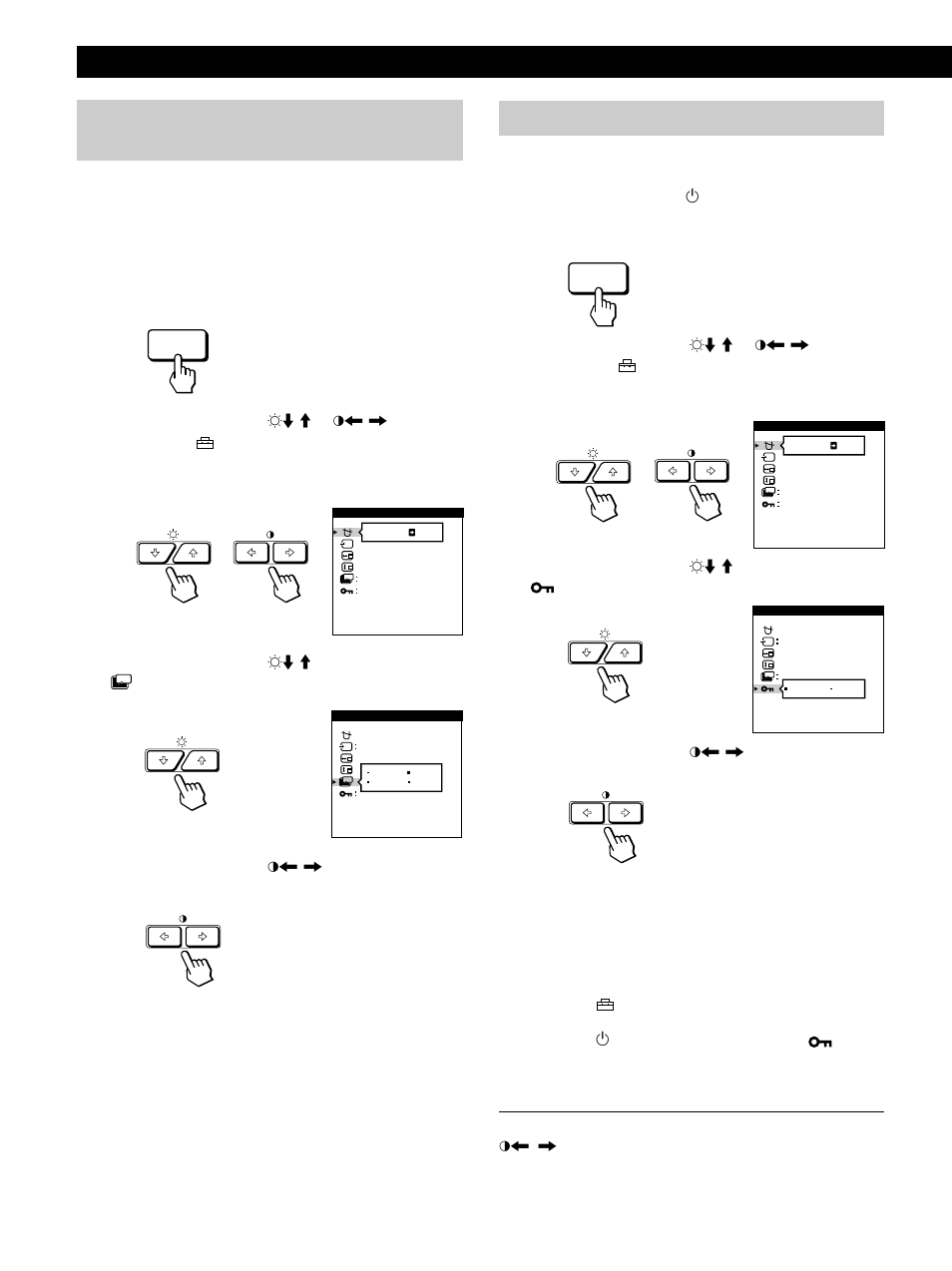 Pour désactiver le verrouillage des commandes | Sony GDM-200PST9 User Manual | Page 36 / 104