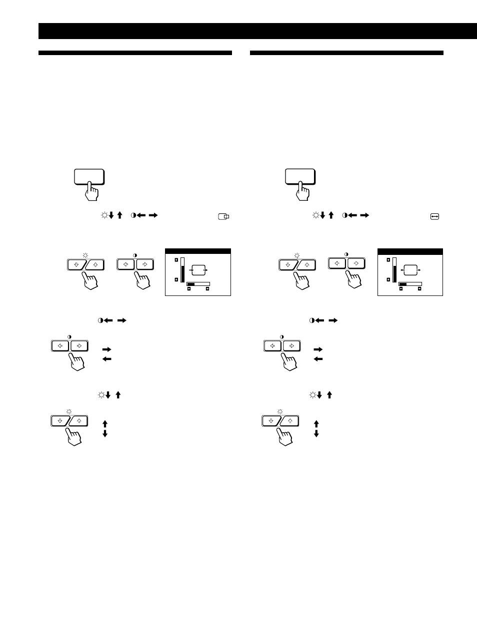 Uso dell’indicazione a schermo centr (centratura), Uso dell’indicazione a schermo dimens (dimensione), Personalizzazione del monitor | Sony GDM-200PST9 User Manual | Page 90 / 104