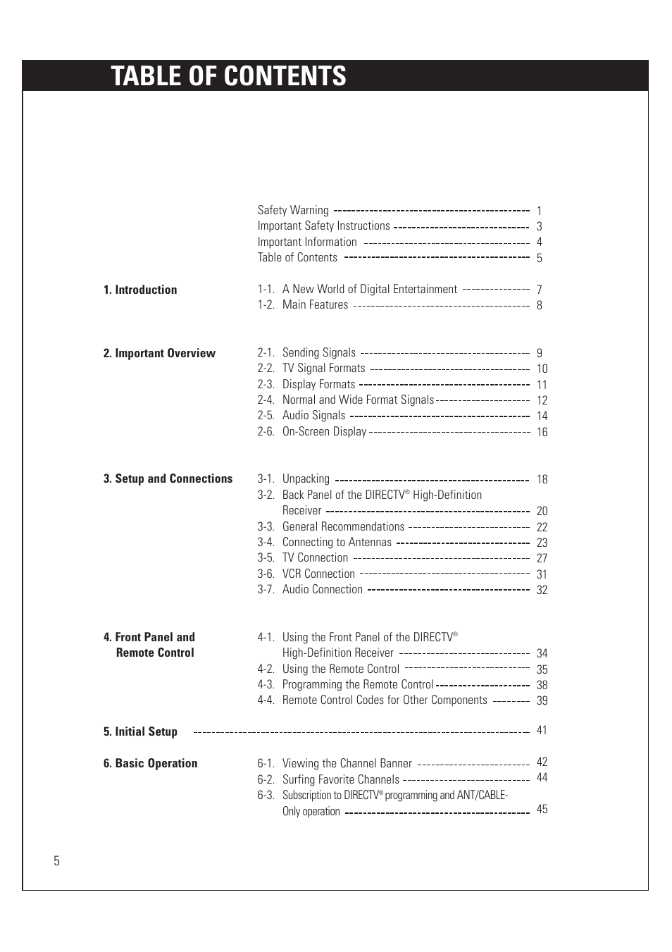 Sony SAT-HD200 User Manual | Page 6 / 104