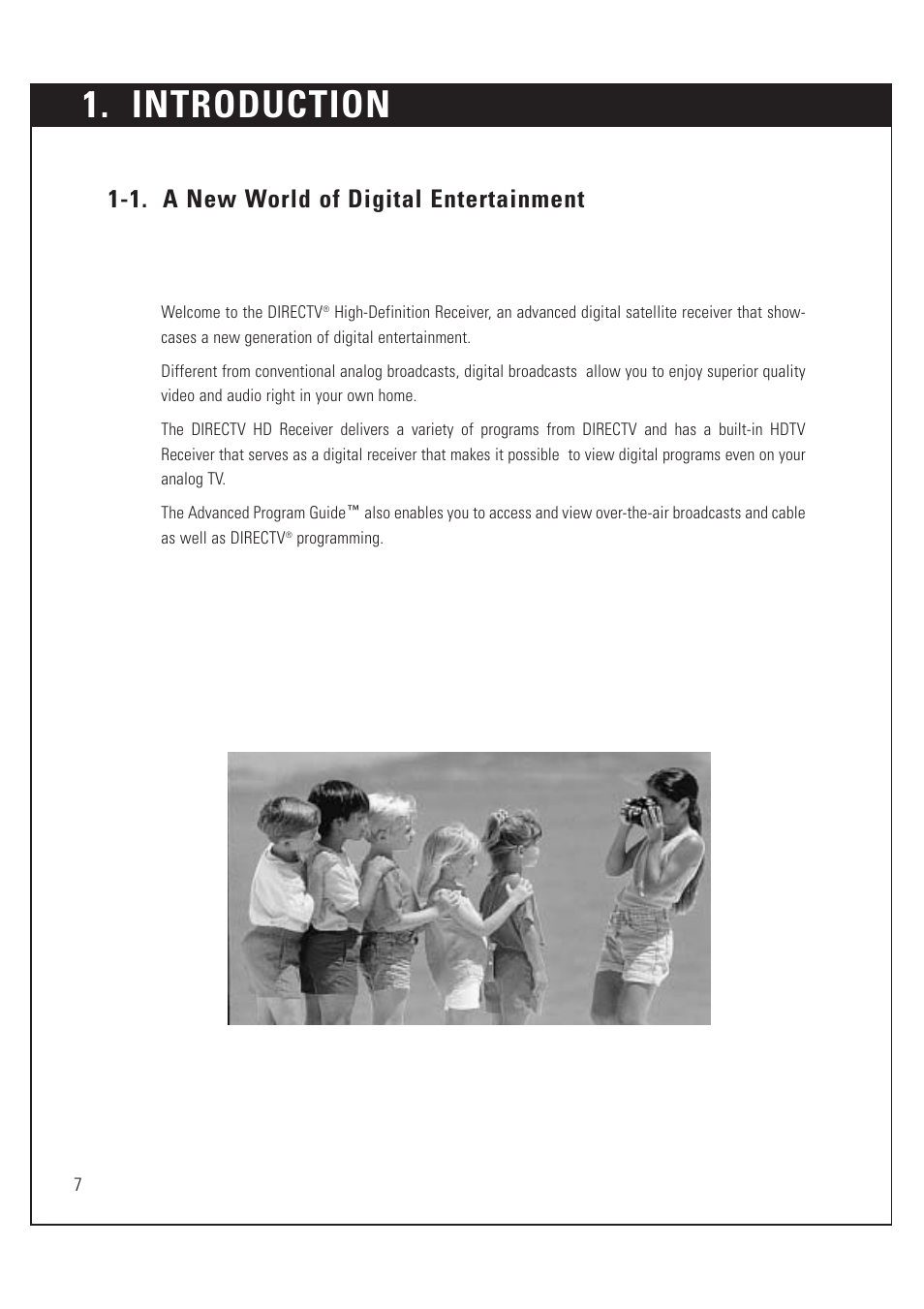 Introduction, 1. a new world of digital entertainment | Sony SAT-HD200 User Manual | Page 8 / 104