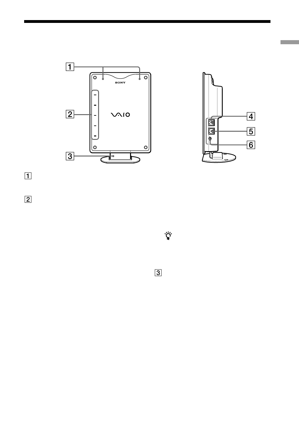 Names of parts and functions | Sony PCWA-A500 User Manual | Page 9 / 32