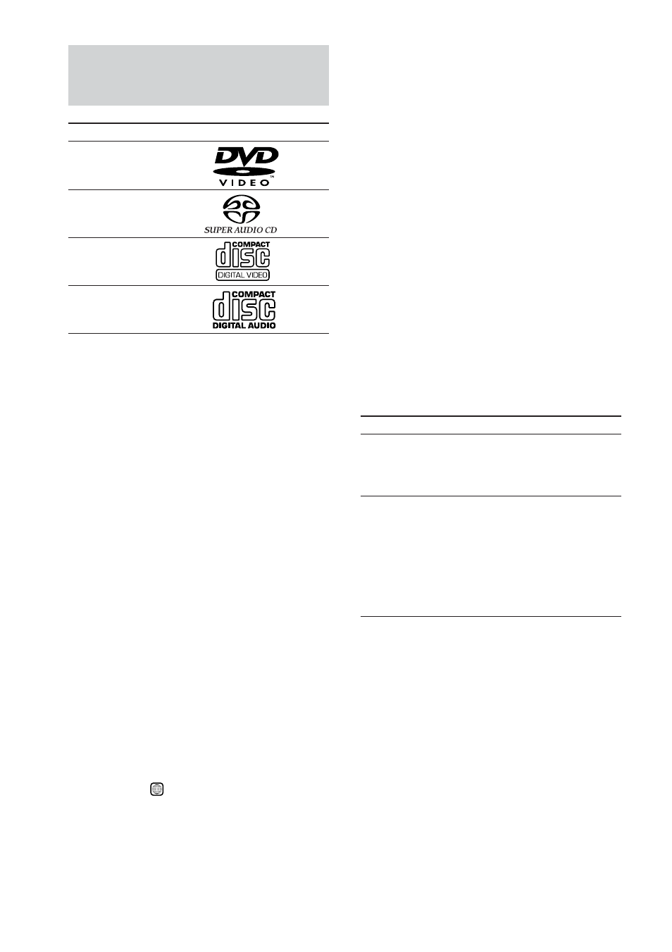 This system can play the following discs, Discs that this system cannot play, Region code of dvds you can play on this system | Sony DHC-FL5D User Manual | Page 6 / 76