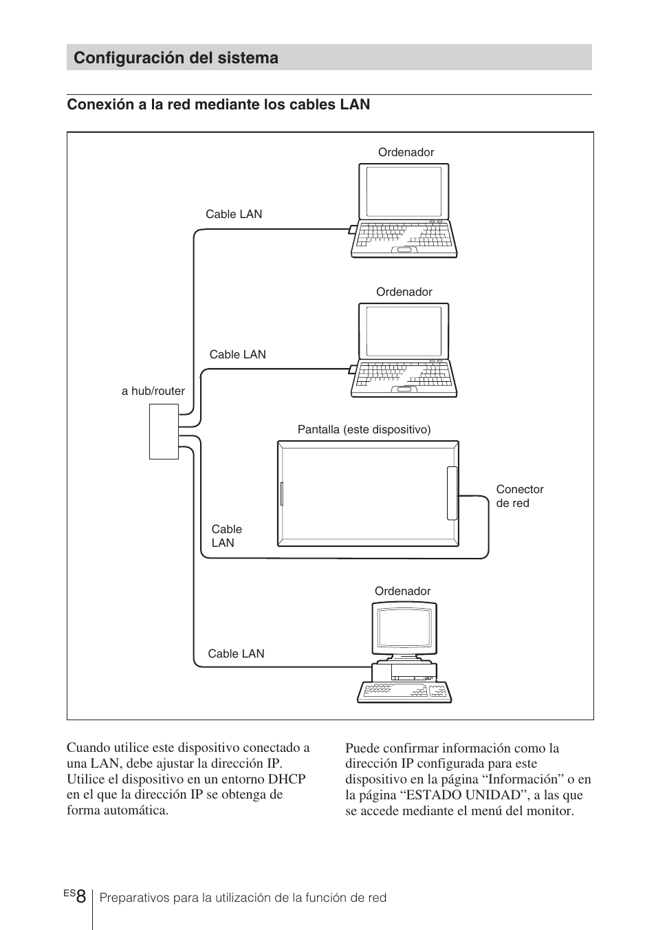 Configuración del sistema | Sony BKM-FW32 User Manual | Page 64 / 100