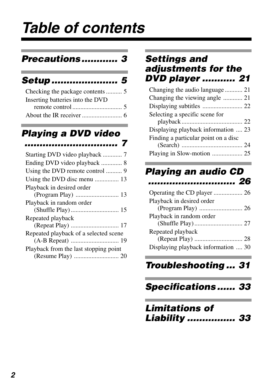 Sony SCPH-10420 G User Manual | Page 2 / 104