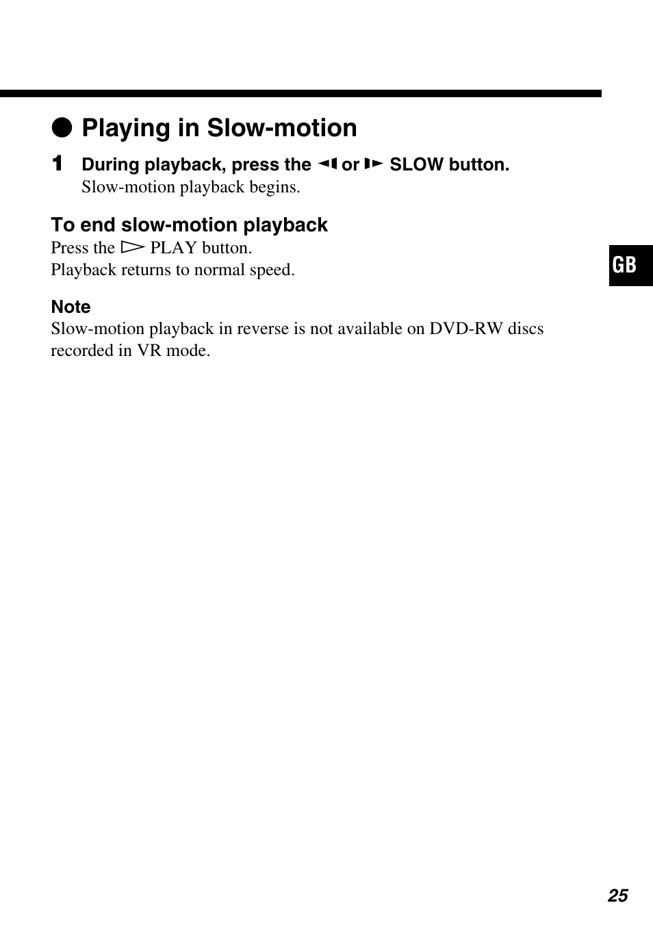 Z playing in slow-motion | Sony SCPH-10420 G User Manual | Page 25 / 104