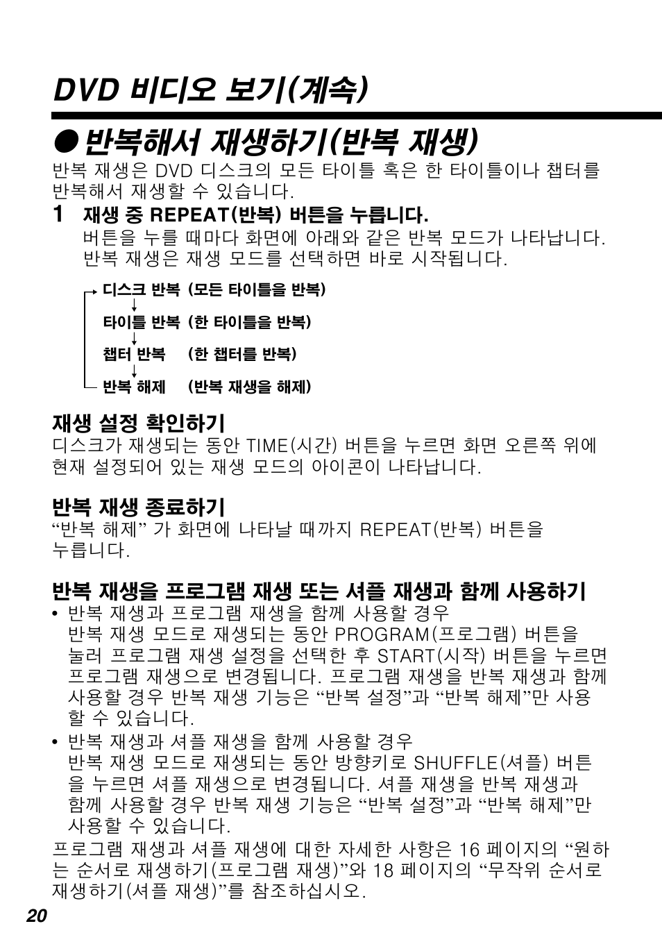 Dvd 비디오 보기(계속) z 반복해서 재생하기(반복 재생) | Sony SCPH-10420 G User Manual | Page 84 / 104