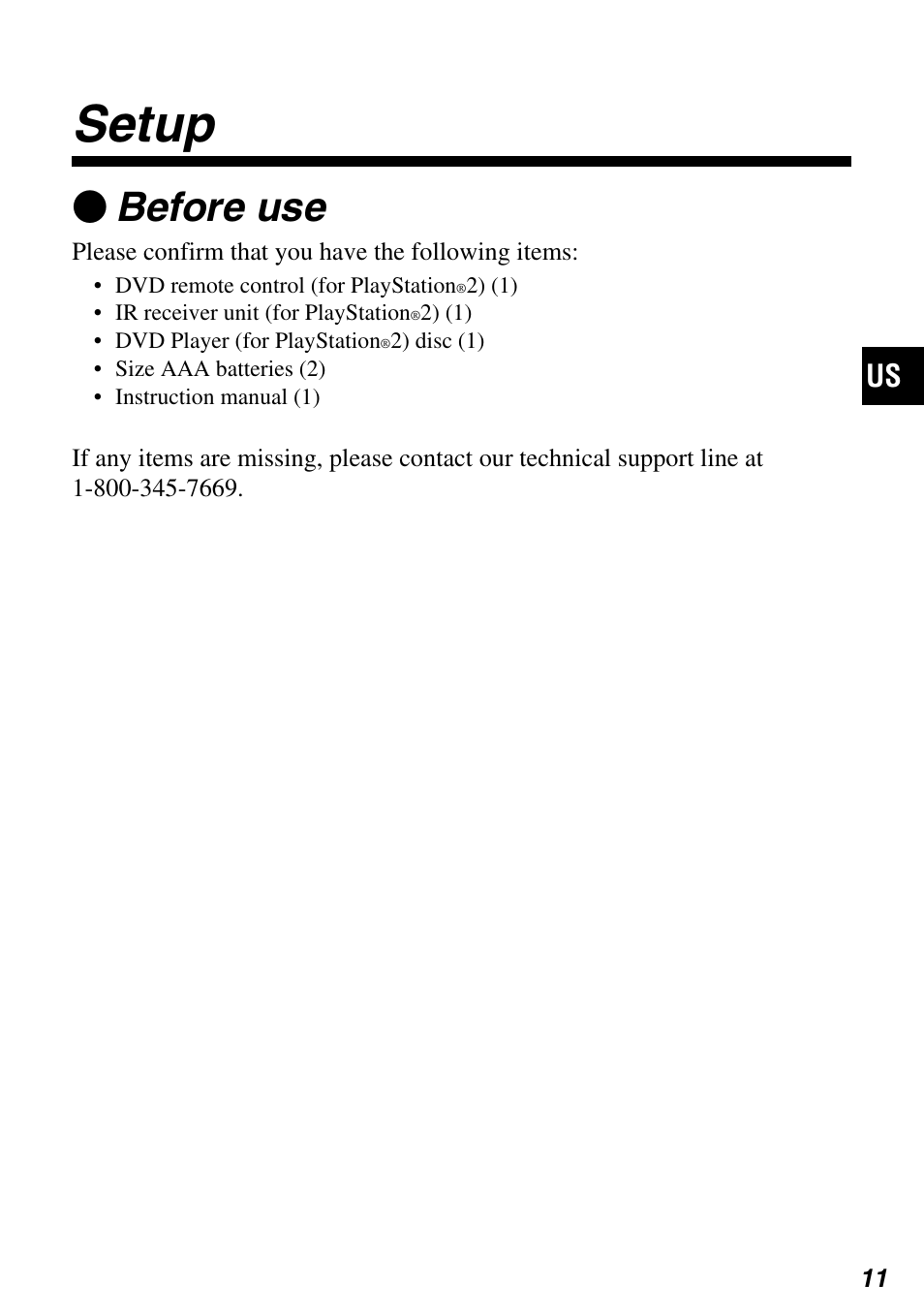 Setup, Zbefore use | Sony SCPH-97042 User Manual | Page 11 / 170